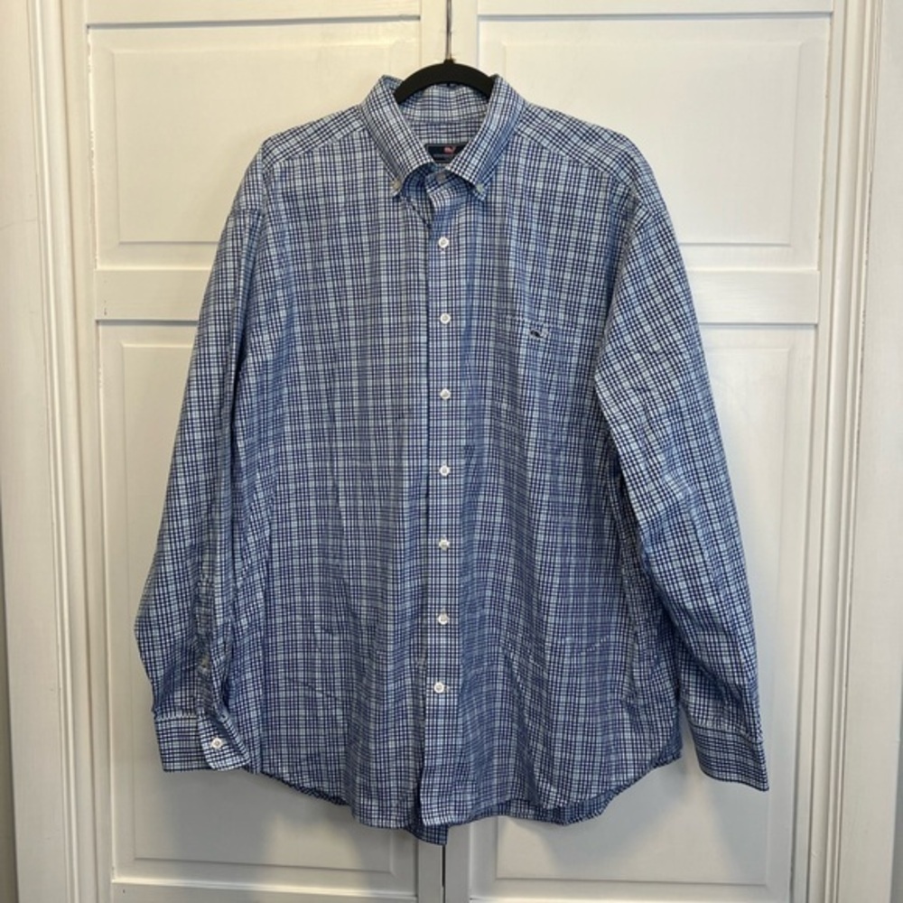 Vineyard Vines Classic Fit Tucker Shirt Size Men’s XXL Color Blue/White